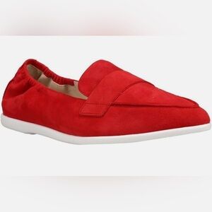 Cole Haan Grand Ambition Amador Tango Red Suede Flats